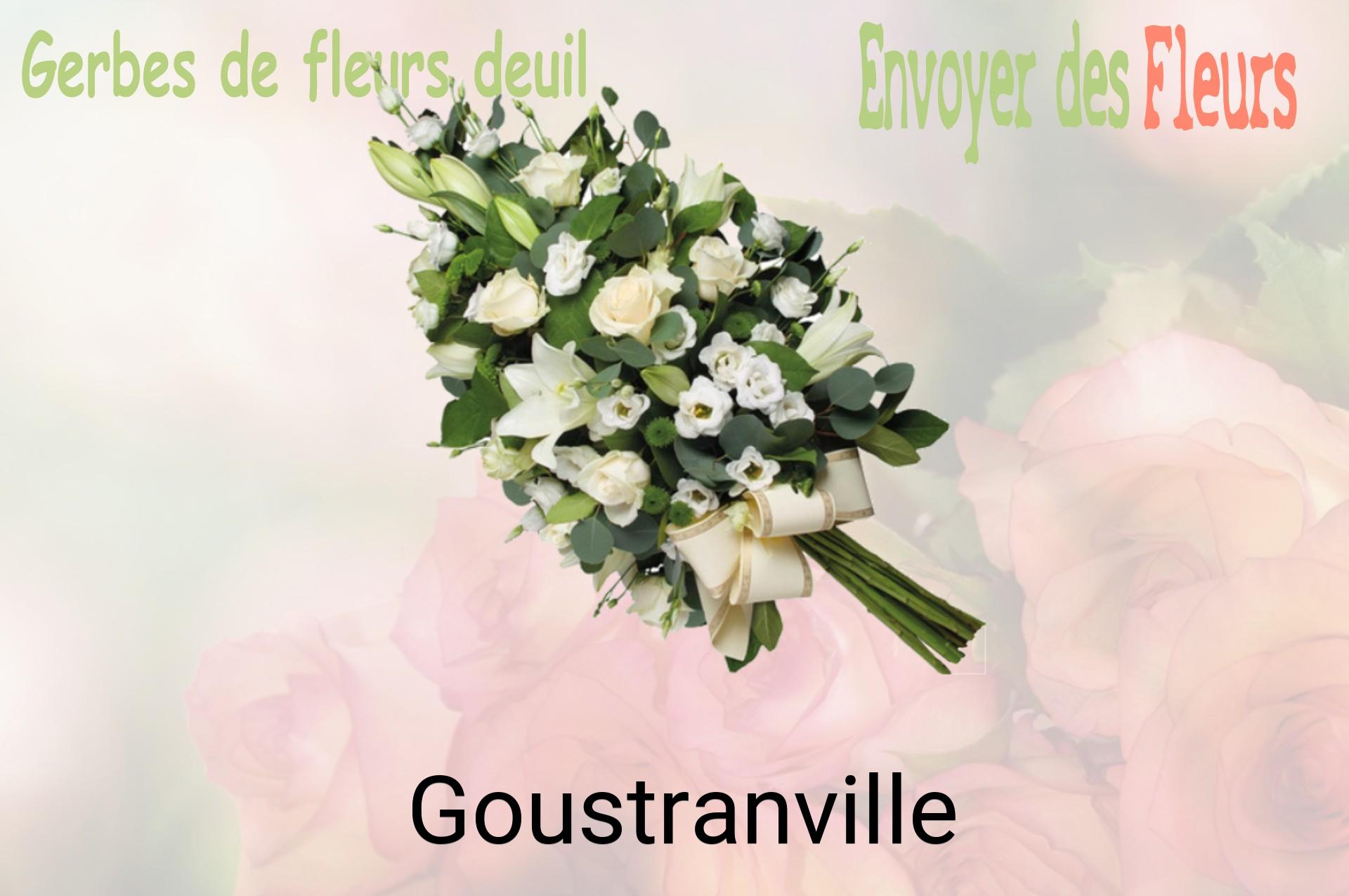Gerbe de fleurs de deuil livrée à Goustranville